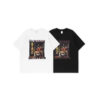 Jie Zhan Men's Wear | Funny Art Painting Printed T-shirt  Spring/Summer New American Street Loose Short Sleeve Jacket main image 4