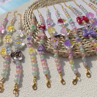 Pet Necklace Colorful Mixed Color Flower Pendant Handmade Beaded Cat Dog Collar Sweet Collar  Foreign Trade main image 1