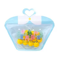 Universal Cute Cartoon Handheld Bear Ziplap Bag Transparent Ins Candy Snack Cookie Toy Gift Storage Bag main image 4
