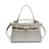Women's Pu Leather Solid Color Elegant Streetwear Square Magnetic Buckle Shoulder Bag sku image 1