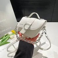 Women's Pu Leather Solid Color Streetwear Square Zipper Magnetic Buckle Shoulder Bag sku image 1