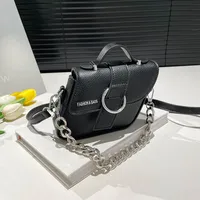 Women's Pu Leather Solid Color Streetwear Square Zipper Magnetic Buckle Shoulder Bag sku image 2
