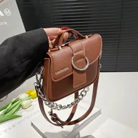 Women's Pu Leather Solid Color Streetwear Square Zipper Magnetic Buckle Shoulder Bag sku image 5