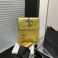 Women's Pu Leather Cross Crocodile Streetwear Square Magnetic Buckle Shoulder Bag sku image 3