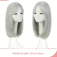 Women's Elegant Cute Sexy Brown Grey Black Holiday Prom Party Chemical Fiber High Temperature Wire Centre Parting Long Curly Hair Wigs main image 2