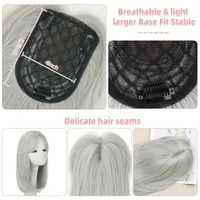 Women's Elegant Cute Sexy Brown Grey Black Holiday Prom Party Chemical Fiber High Temperature Wire Centre Parting Long Curly Hair Wigs main image 4