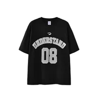 Jie Zhan Men's Wear | Foam American Letter Printing T-shirt  Spring/Summer New Beauty Tide Digital Printing Short Sleeve Men sku image 1