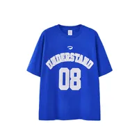 Jie Zhan Men's Wear | Foam American Letter Printing T-shirt  Spring/Summer New Beauty Tide Digital Printing Short Sleeve Men sku image 4