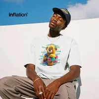 Jie Zhan Men's Wear | Fun Bear Printed T-shirt  Spring/Summer New 200G American Street Leisure Printed Short Sleeve main image 2