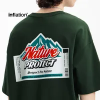 Jie Zhan Men's Wear | Mountain Thick Plate Printed T-shirt  Spring/Summer New Fashion Brand Street Heavy Loose Men's Short Sleeve main image 3