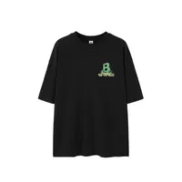 Jie Zhan Men's Wear | American Character Letter B Printed T-shirt  Spring/Summer New Street Loose Casual Short-sleeved Men sku image 5