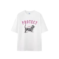 Jiezhan Men's Wear | Dog Pulp Printed T-shirt  Spring And Summer New Fashion Brand Loose Fun Animal Short Sleeve Men's Style sku image 1