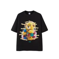 Jie Zhan Men's Wear | Fun Bear Printed T-shirt  Spring/Summer New 200G American Street Leisure Printed Short Sleeve sku image 6