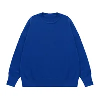 INF Men's Wear | 32 Core-spun Yarn Dopamine Crewneck Sweater  Fall/Winter Solid Color Loose Knitted Sweater sku image 7
