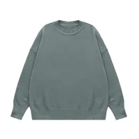 INF Men's Wear | 32 Core-spun Yarn Dopamine Crewneck Sweater  Fall/Winter Solid Color Loose Knitted Sweater sku image 9
