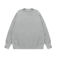 INF Men's Wear | 32 Core-spun Yarn Dopamine Crewneck Sweater  Fall/Winter Solid Color Loose Knitted Sweater sku image 13