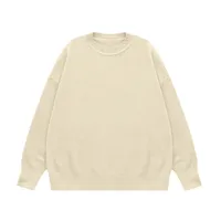 INF Men's Wear | 32 Core-spun Yarn Dopamine Crewneck Sweater  Fall/Winter Solid Color Loose Knitted Sweater sku image 14
