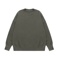INF Men's Wear | 32 Core-spun Yarn Dopamine Crewneck Sweater  Fall/Winter Solid Color Loose Knitted Sweater sku image 18