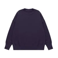 INF Men's Wear | 32 Core-spun Yarn Dopamine Crewneck Sweater  Fall/Winter Solid Color Loose Knitted Sweater sku image 20