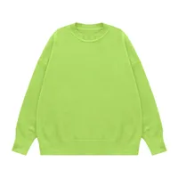 INF Men's Wear | 32 Core-spun Yarn Dopamine Crewneck Sweater  Fall/Winter Solid Color Loose Knitted Sweater sku image 21