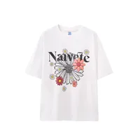 Jiezhan Men's Wear | Magic Color Foam Daisy Printed T-shirt  Spring/Summer New Street Trend Loose Short-sleeved Men sku image 3