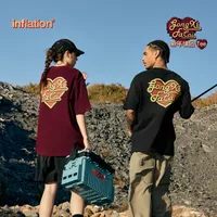 Jie Zhan Men's Wear | Gong Xi Fa Cai New Year Love Couple T-shirt  Spring/Summer New Street Loose Short Sleeve Men And Women main image 2