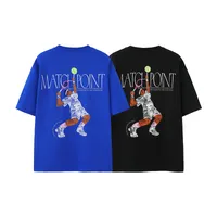 Jiezhan Men's Wear | American Sports Printed T-shirt  Spring/Summer New Loose Fashion Brand Heavy Crewneck Short Sleeve Top main image 4