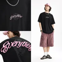 Jiezhan Men's Wear | Bat Sleeve Printed T-shirt Spring/Summer  American Street Fashion Brand Pure Cotton Loose Short Sleeve Top main image 3