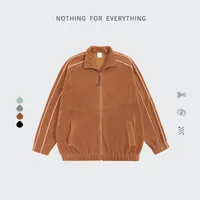 INF Men's Wear | 330g Weight Fleece Reflective Edge Tide Brand Street Loose Solid Color Jacket Jacket sku image 6