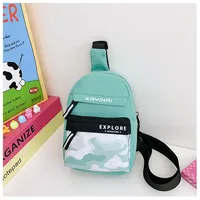 Spring And Summer New New Style Boy's Chest Bag Tooling Style Casual Shoulder Bag Women's Cute Printed Letter Crossbody Bag sku image 5