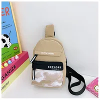 Spring And Summer New New Style Boy's Chest Bag Tooling Style Casual Shoulder Bag Women's Cute Printed Letter Crossbody Bag sku image 4