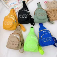 Fashion Girl's Simple Crossbody Bag New Letters Canvas Coin Purse Women's Trendy Cool Boy's Out-of-town Children's Chest Bag main image 1