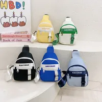 New Fashion Cool Letters Children's Chest Bag Travel Light Change Shoulder Bag Wholesale New Fashion Color Matching Children's Bag main image 1