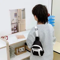 New Fashion Cool Letters Children's Chest Bag Travel Light Change Shoulder Bag Wholesale New Fashion Color Matching Children's Bag main image 2