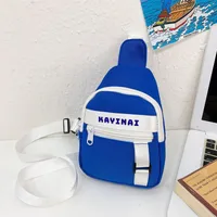 New Fashion Cool Letters Children's Chest Bag Travel Light Change Shoulder Bag Wholesale New Fashion Color Matching Children's Bag sku image 2