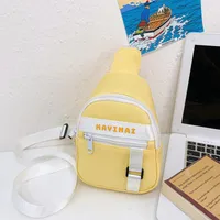 New Fashion Cool Letters Children's Chest Bag Travel Light Change Shoulder Bag Wholesale New Fashion Color Matching Children's Bag sku image 3