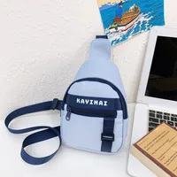 New Fashion Cool Letters Children's Chest Bag Travel Light Change Shoulder Bag Wholesale New Fashion Color Matching Children's Bag sku image 4
