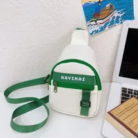 New Fashion Cool Letters Children's Chest Bag Travel Light Change Shoulder Bag Wholesale New Fashion Color Matching Children's Bag sku image 5