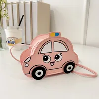 New Children's Bag Cartoon Cute Car Shoulder Crossbody Bag Boys And Girls Fashionable Coin Accessory Bag sku image 2