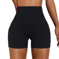 Elegant Lady Solid Color Nylon Spandex Active Bottoms Shorts main image 4