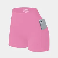 Elegant Lady Solid Color Nylon Spandex Active Bottoms Shorts sku image 5