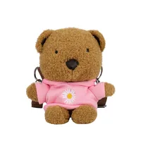 Wholesale New Children's Plush Bag Cartoon Bear Shoulder Messenger Bag Plush Doll Toy Change Accessories Bag sku image 2