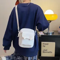 New Fashion Shoulder Bag Crossbody Women's Bag Cartoon Mobile Phone Backpack Casual Solid Color Small Square Bag Simple Travel Cloth Bag main image 2