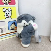 New Cute Stuffed Backpack Cartoon Doll Panda Doll One-Shoulder Messenger Bag Claw Machine Gift sku image 1