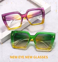 Retro Large Frame Color Matching Sunglasses M6146 Men And Women Face Repair Online Celebrity Sunglasses  Fashion Sunglasses main image 1