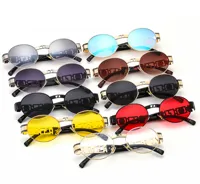 50629 Metal Punk Craft Sunglasses Oval Frame All-Match Street Photographing Instagram Style Trendy Rock Sunglasses For Men And Women main image 1