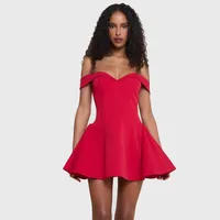 Wholesale  Women's Clothing  Spring New Contrast Color Design Sexy Tube Bra Slim Flounced Dress sku image 6