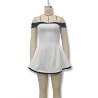 Wholesale  Women's Clothing  Spring New Contrast Color Design Sexy Tube Bra Slim Flounced Dress sku image 15