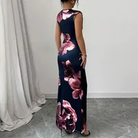 Europe And The United States Slim Dress Sleeveless One-step Skirt  Foreign Trade Designed Dress Hip Dress Women main image 3