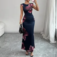 Europe And The United States Slim Dress Sleeveless One-step Skirt  Foreign Trade Designed Dress Hip Dress Women main image 4